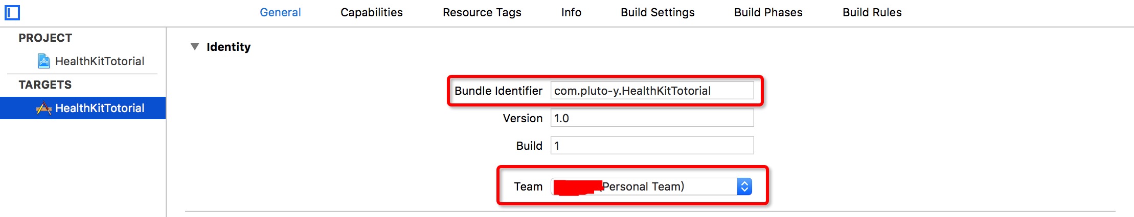 Bundle Identifier And Team